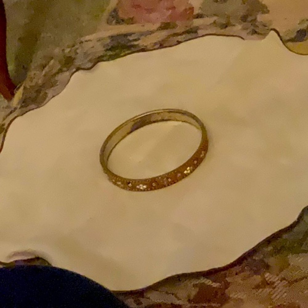 PEACH COLORED STUDDED AND EMBOSSED WITH GOLDTONE DECORATIONS